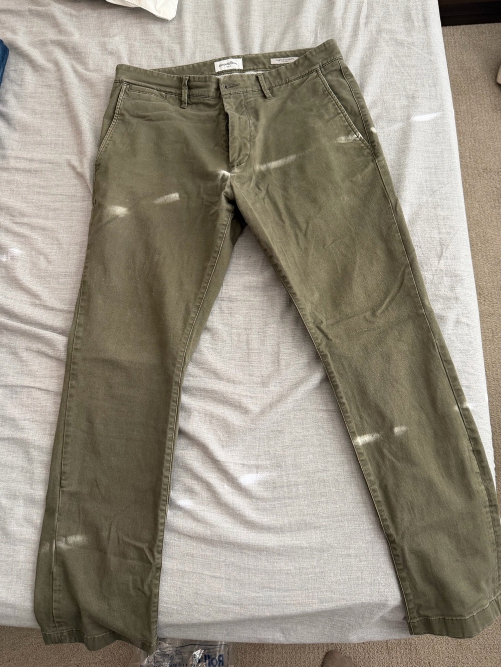 Men's Olive Green Chino Pants